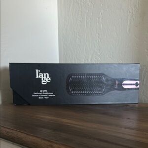 L'ange Le Vite Hairbrush Straightener - Black